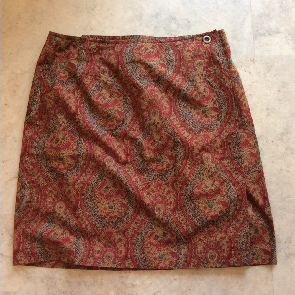 Print Wrap Skirt